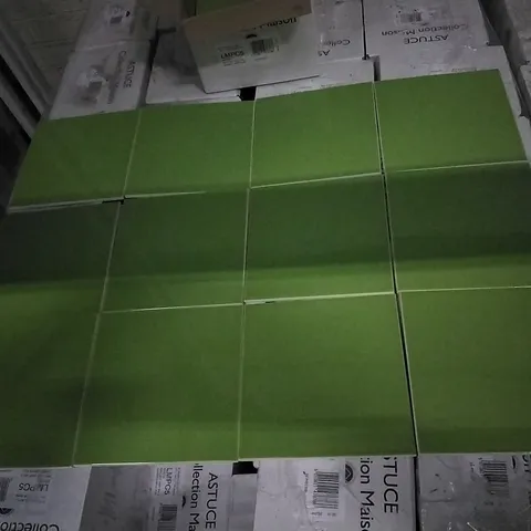 PALLET OF 96 BOXES OF 25 BRAND NEW BRILLIANT VERT PIS 20x20cm TILES - EACH PACK COVERS APPROXIMATELY 1M² (TOTAL APPROX. 96 Sq.Metres)