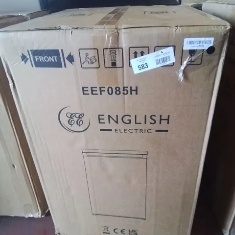 BOXED ENGLISH ELECTRIC UNDER COUNTER FREEZER WHITE EEF085H