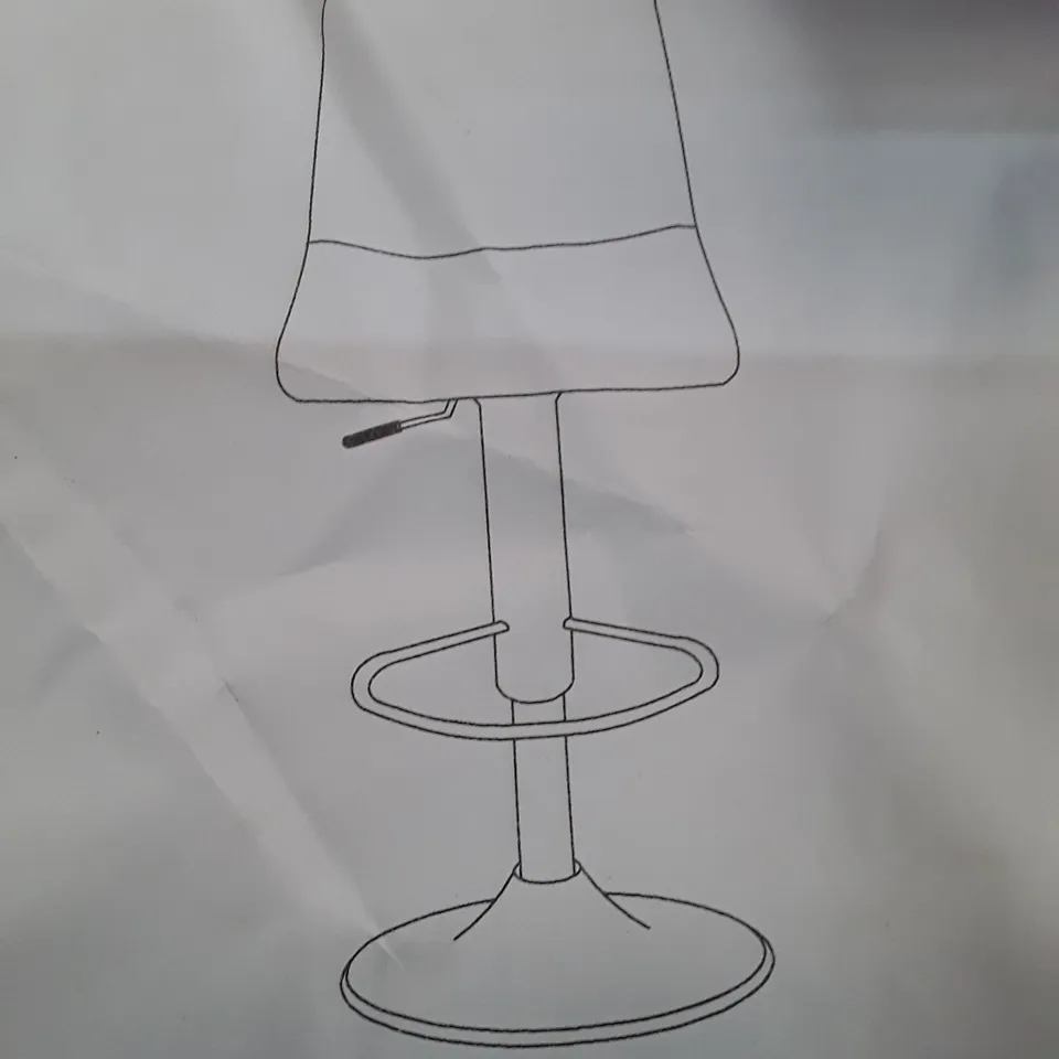 BOXED SET OF 2 GREY FABRIC BARSTOOLS