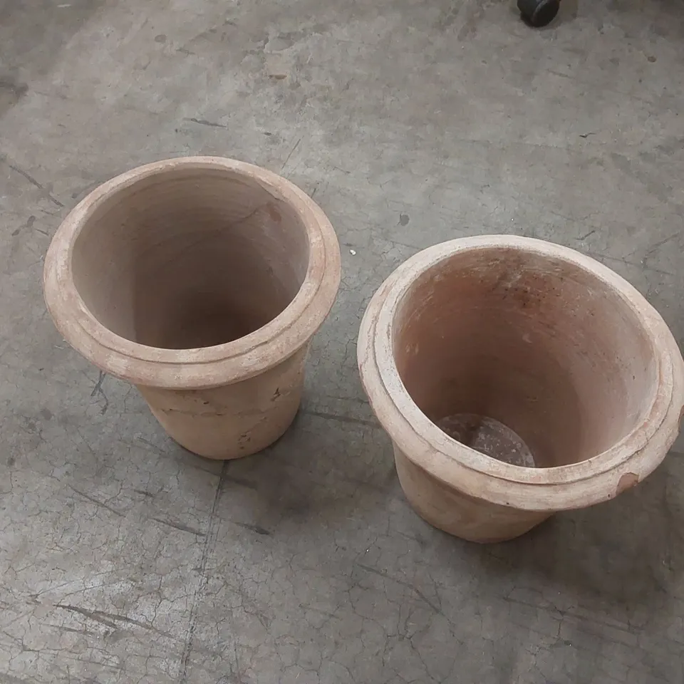 PAIR OF TERRACOTTA PLANTERS 