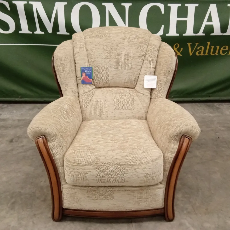 QUALITY DESIGNER ITALIAN MADE FABRIC ARMCHAIR