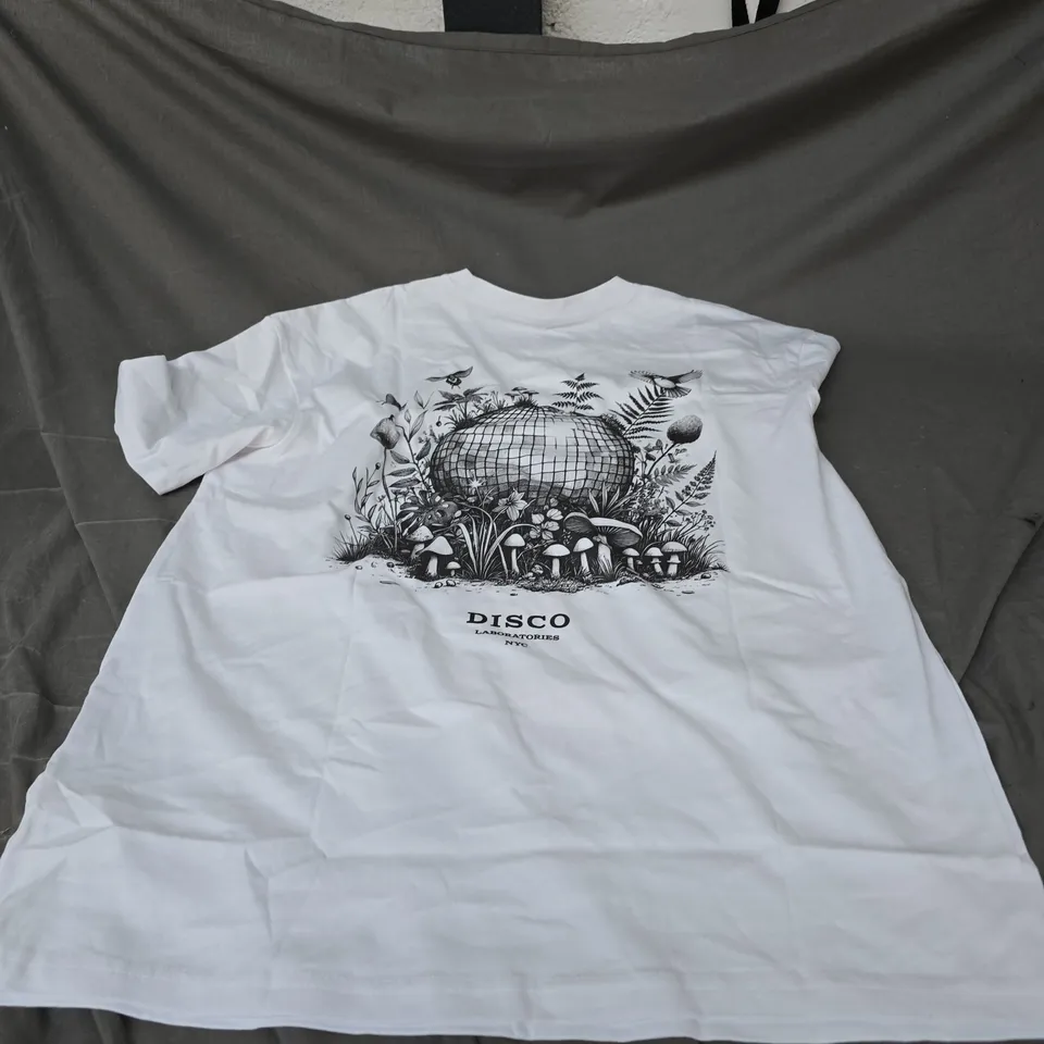 WASTED HEROES DISCO TSHIRT IN WHITE SIZE L