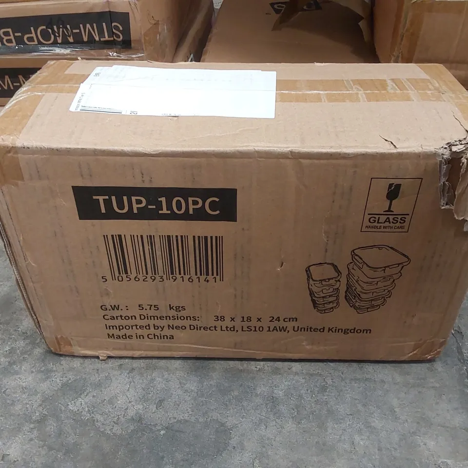 BOXED NEO 10PC GLASS TUPPERWARE SET