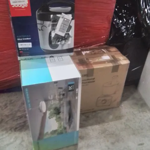 PALLET OF ASSORTED HOUSEHOLD GOODS AND PRODUCTS TO INCLUDE;CEILING LIGHT,RICE COOKER,FOOD PROCESSOR 