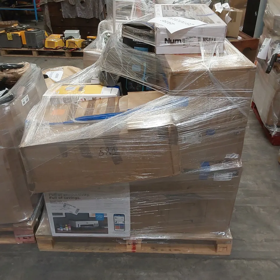 PALLET OF APPROXIMATELY 27 UNPROCESSED RAW RETURN HOUSEHOLD AND ELECTRICAL GOODS TO INCLUDE;