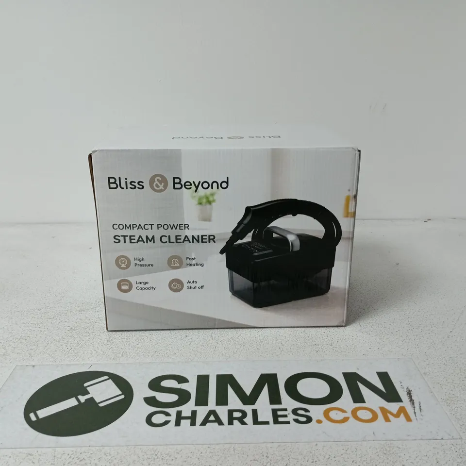 BLISS AND BEYOND COMPACT POWER STEAM CLEANER BOXED