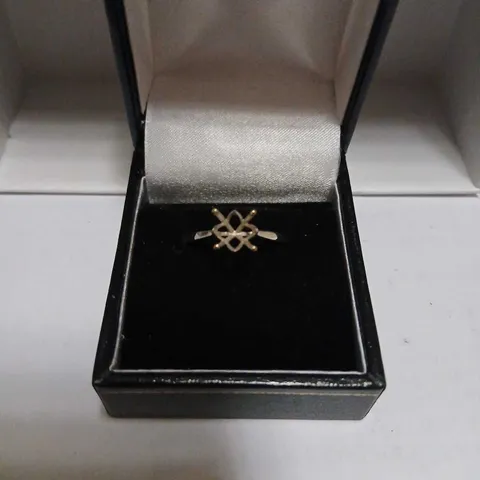 OUTLET DIAMONIQUE 2CT TW 100 FACET SOLITAIRE RING 9CT GOLD- MISSING CENTRAL STONE