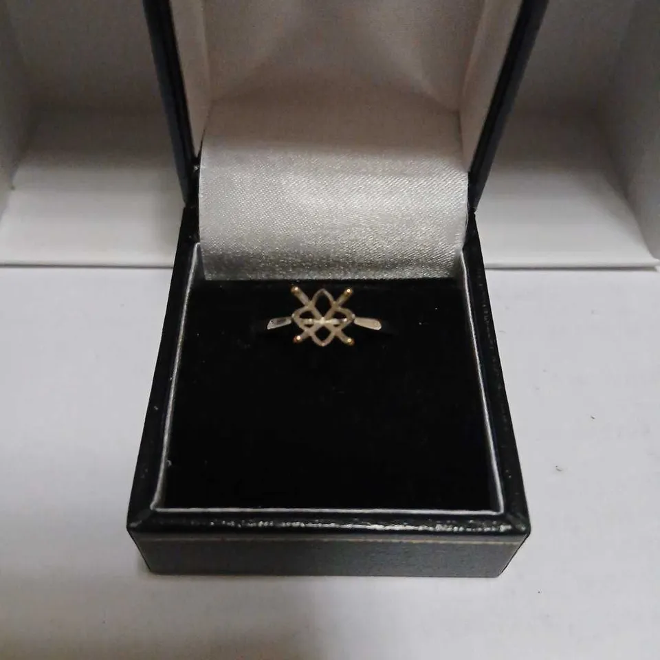 OUTLET DIAMONIQUE 2CT TW 100 FACET SOLITAIRE RING 9CT GOLD- MISSING CENTRAL STONE