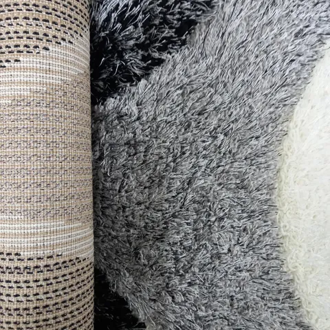IDEAL SPACE SHAGGY G9546A AREA RUG GREY BLACK 65 X 130CM