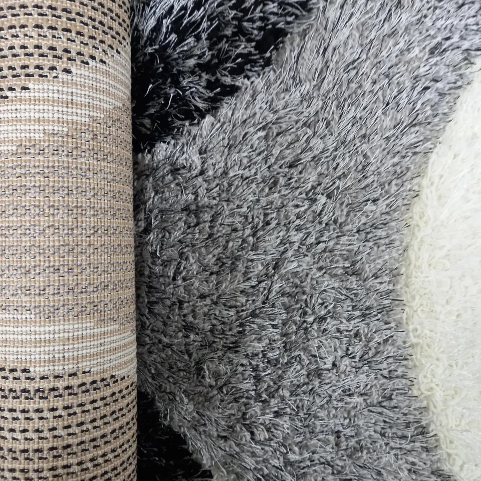 IDEAL SPACE SHAGGY G9546A AREA RUG GREY BLACK 65 X 130CM