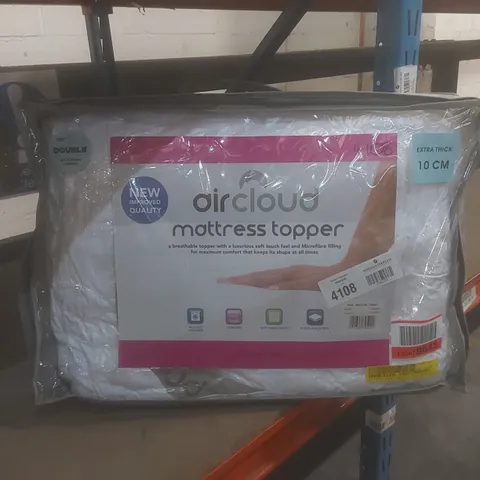 BAGGED AIRCLOUD MATTRESS TOPPER DOUBLE 137 X 190CM