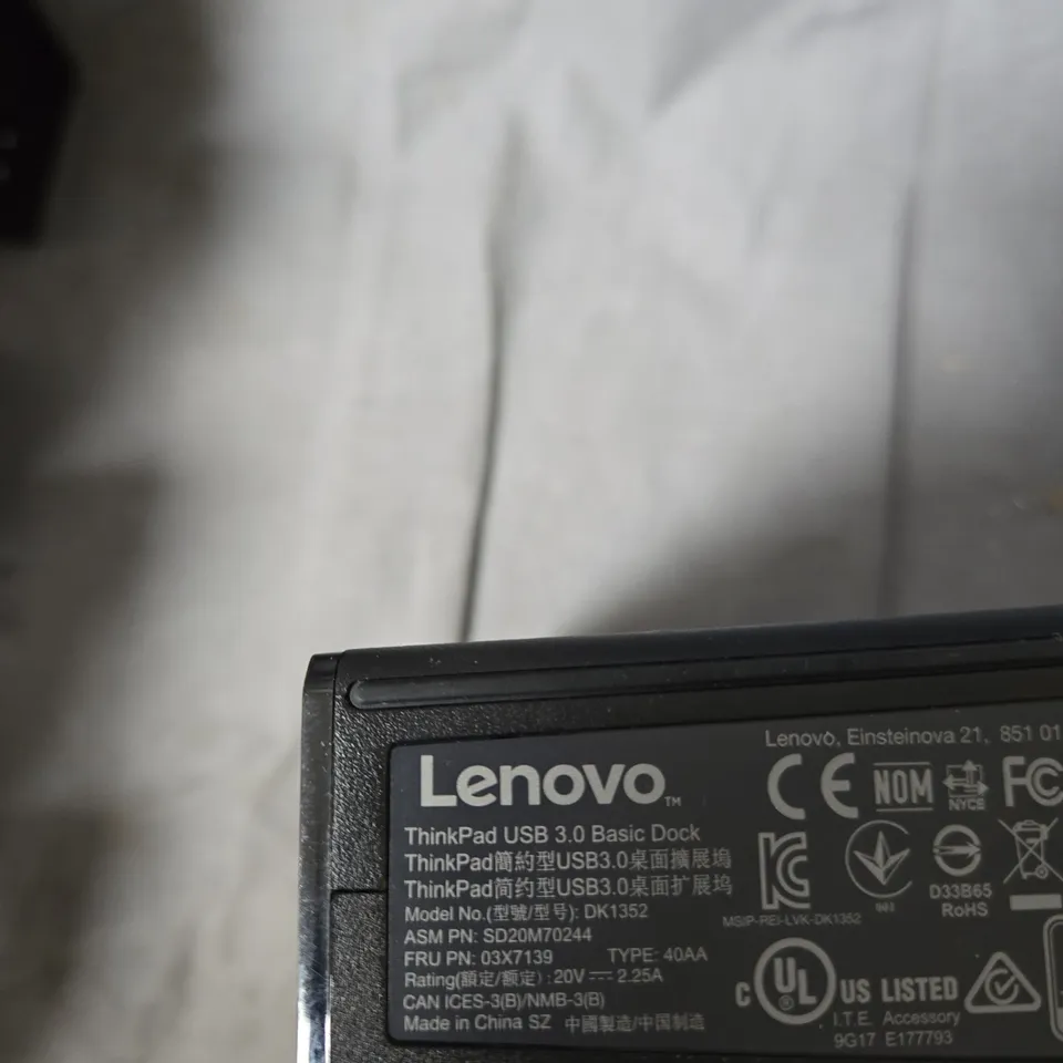 LENOVO THINKPAD USB 3.0 BASIC DOCK