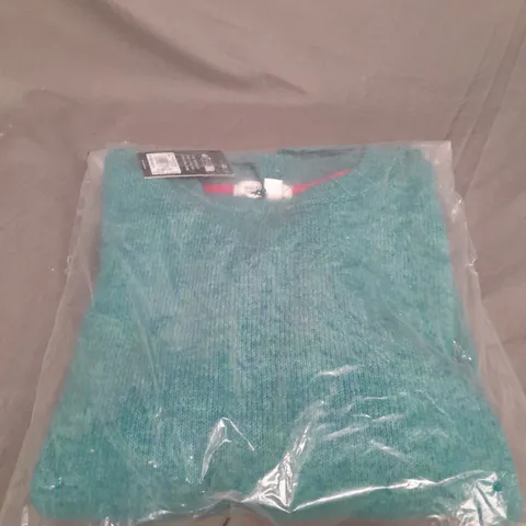 BAGGED WHITE STUFF SOPHIA SOUFFLE JUMPER IN BRIGHT TEAL SIZE 18