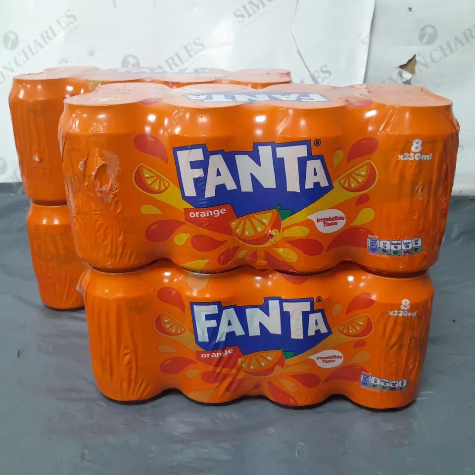 LOT OF 4 8-PACKS OF FANTA ORANGE