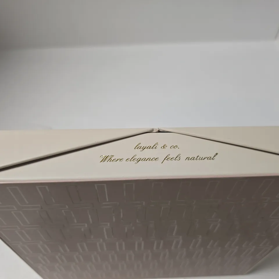 LAYALI & CO. BEAUTY GIFT SET – BOXED WITH TWO GLASS BOTTLES & ACCESSORIES