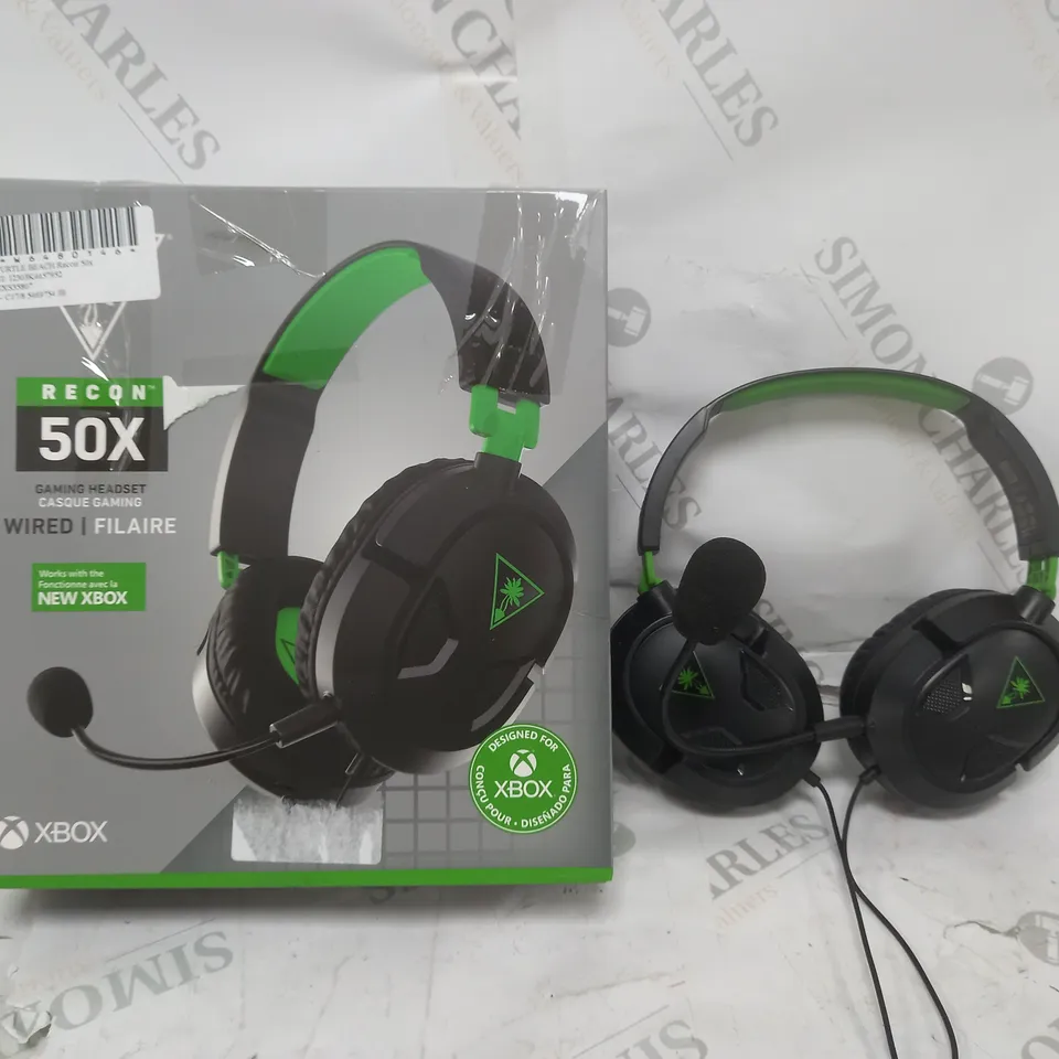 BOX OF APPROX 5 TURTLE BEACH RECON 50X HEADSETS IN BLACK 