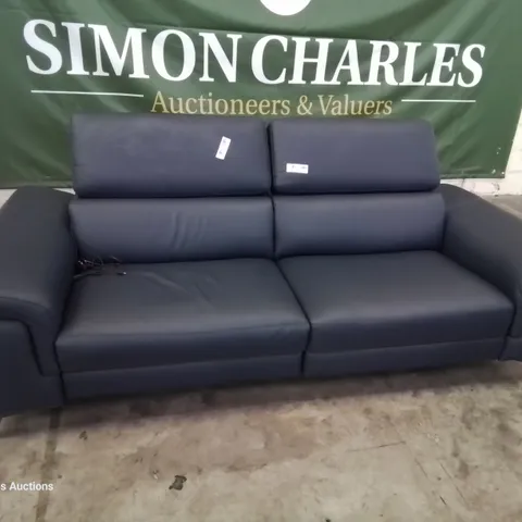 QUALITY ITALIAN DESIGNER VASSILIOU POWER RECLINING THREE SEATER SOFA WITH ADJUSTABLE HEADRESTS