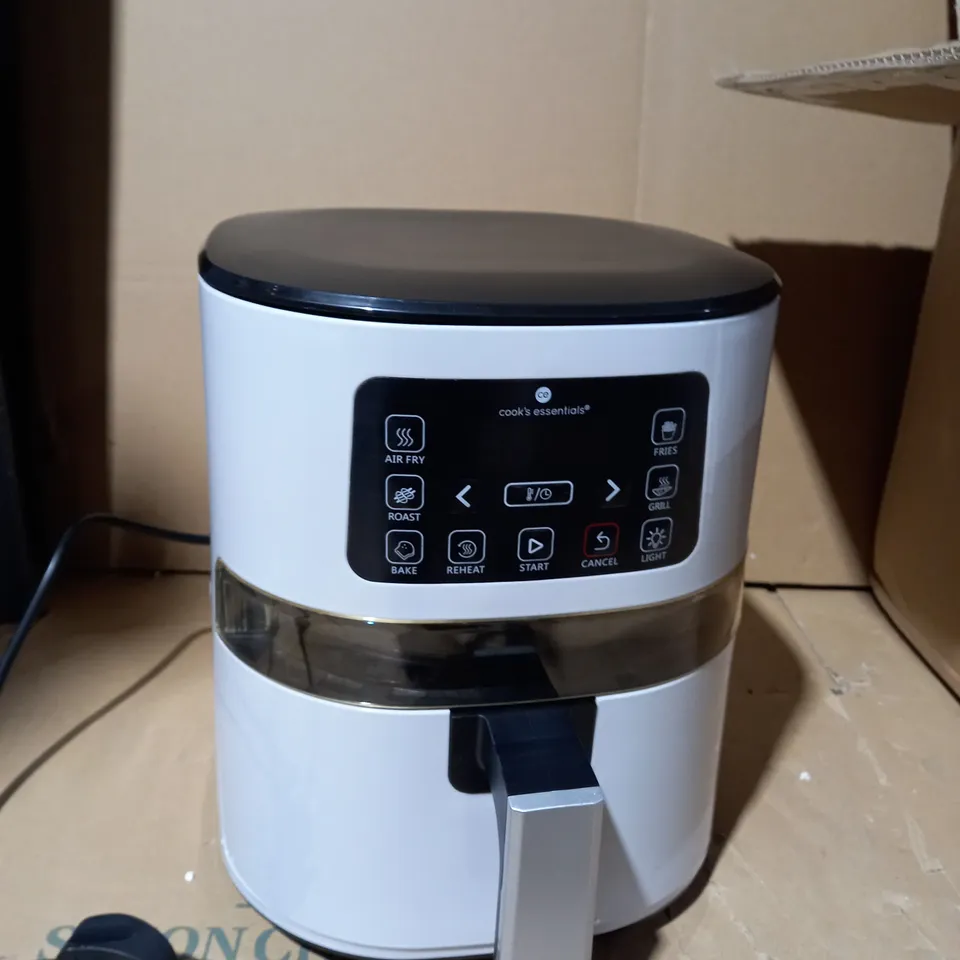COOK'S ESSENTIALS 4.0L AIR FRYER WITH DIGITAL TOUCHSCREEN & VIEWING SCREEN - COOL GREY