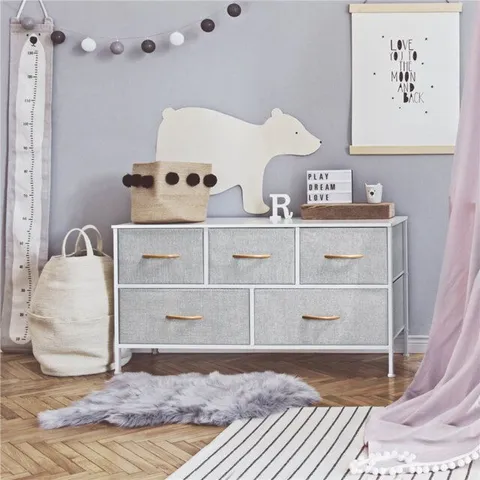 BOXED OSSU 5 DRAWER 100cm W CHEST OF DRAWERS (1 BOX)