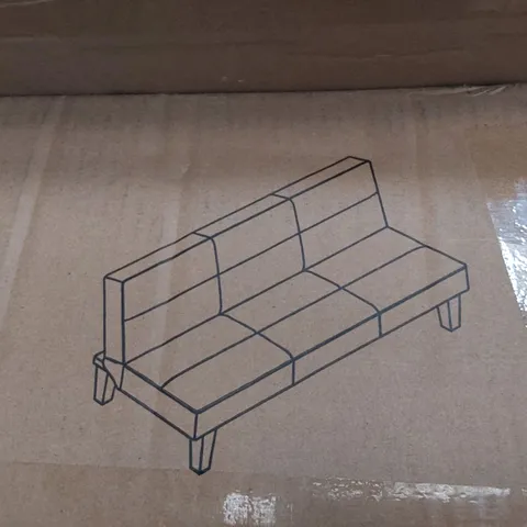 BOXED DESIGNER CLICK-CLACK SOFABED GREY FABRIC