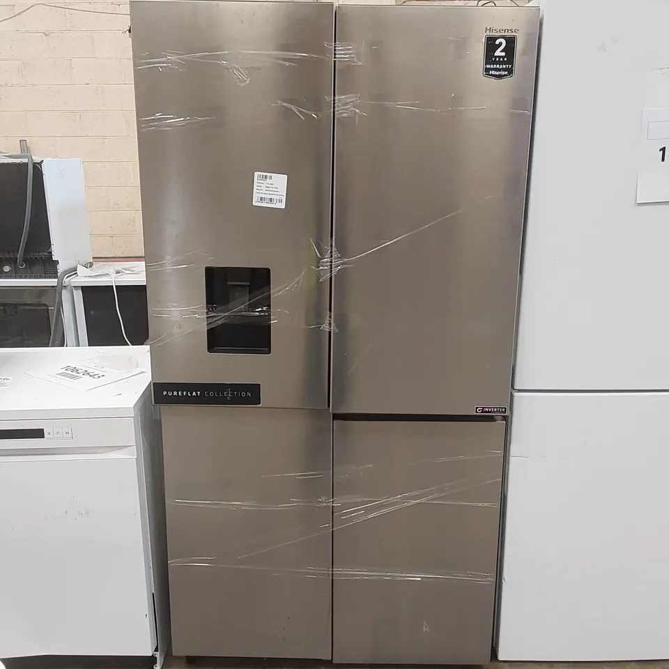 HISENSE RQ758N4SWI1 FREESTANDING FRIDGE FREEZER WITH WATER DISPENSER - SILVER 