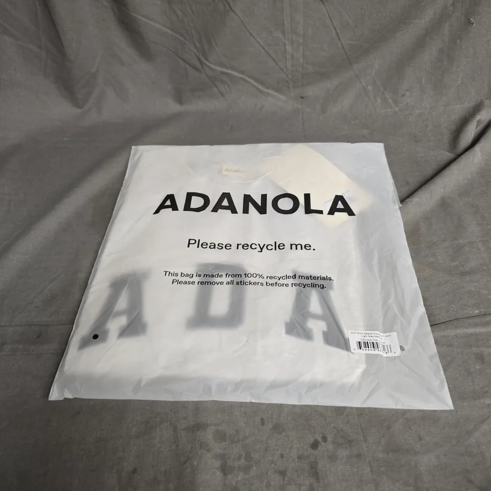 ADANOLA SHORT SLEEVE OVERSIZED TSHIRT IN LIGHT GREY MELANGE SIZE M