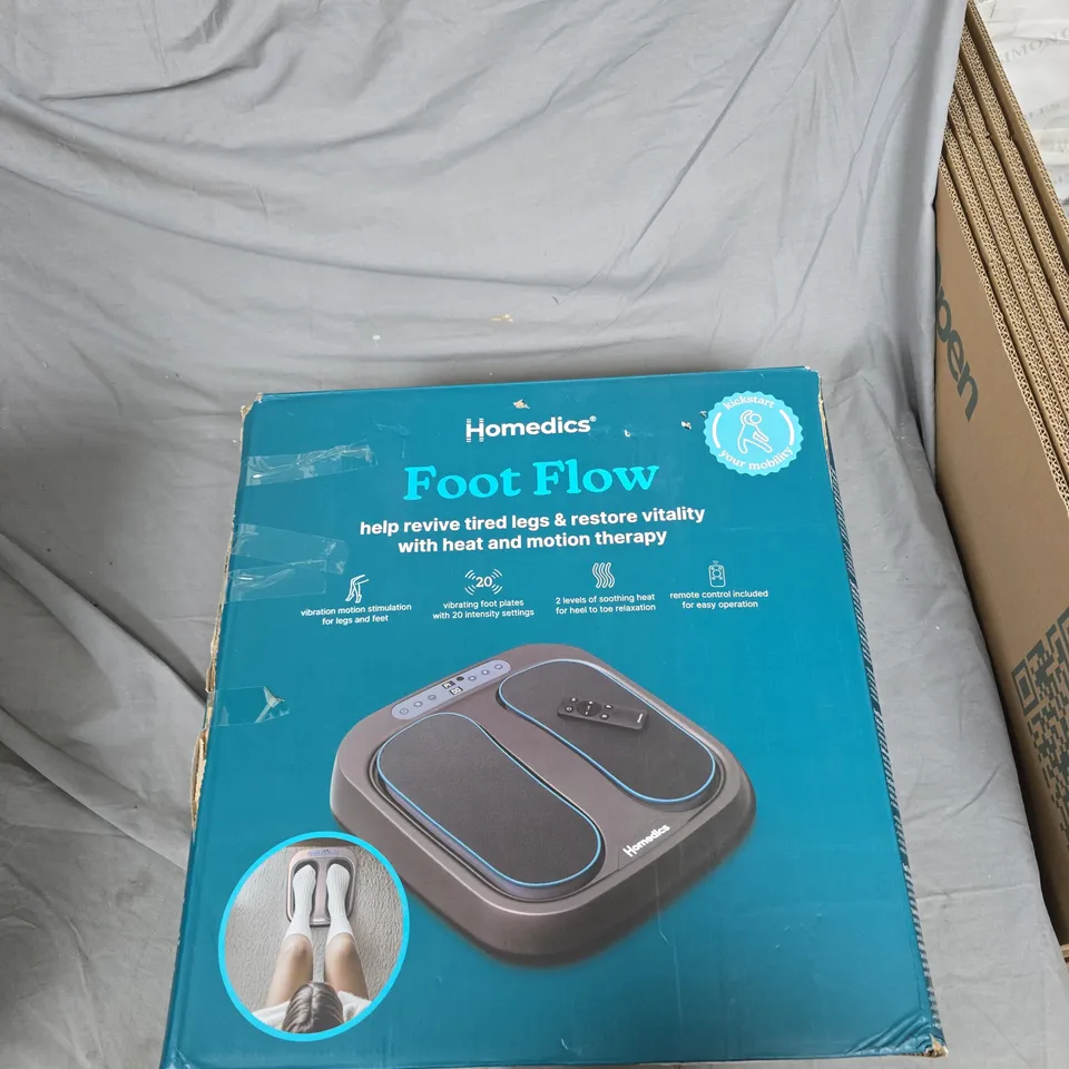 HOMEDICS FOOT FLOW FOOT MASSAGER – BOXED