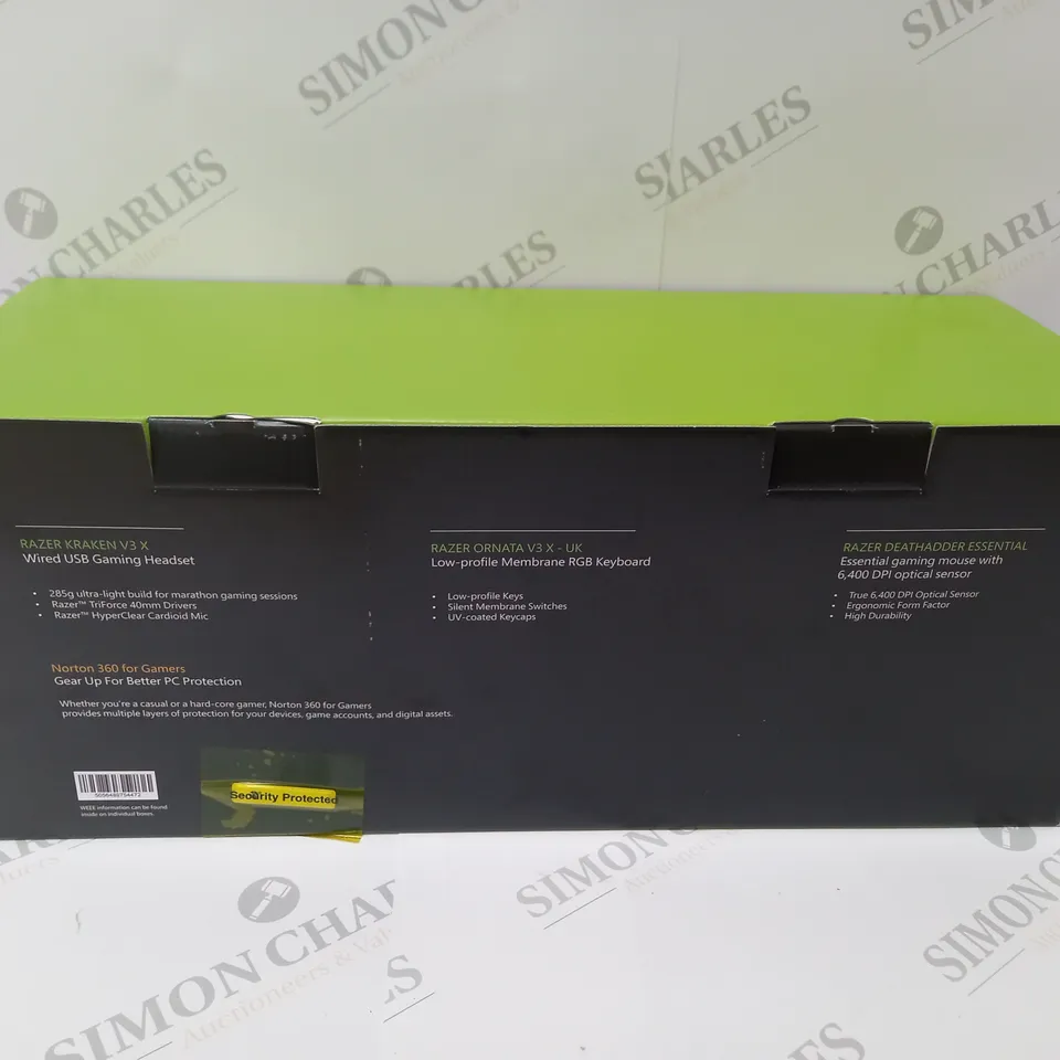 BRAND NEW BOXED RAZER GAMING BUNDLE 3 IN 1 USB GAMING HEADSET, MEMBRANCE RGB KEYBOARD AND ESSENTIAL GAMING MOUSE