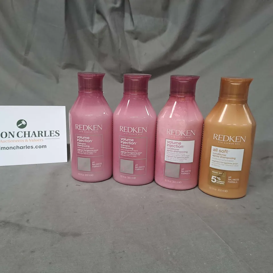LOT OF 4 REDKEN SHAMPOOS AND CONDITIONERS 300ML