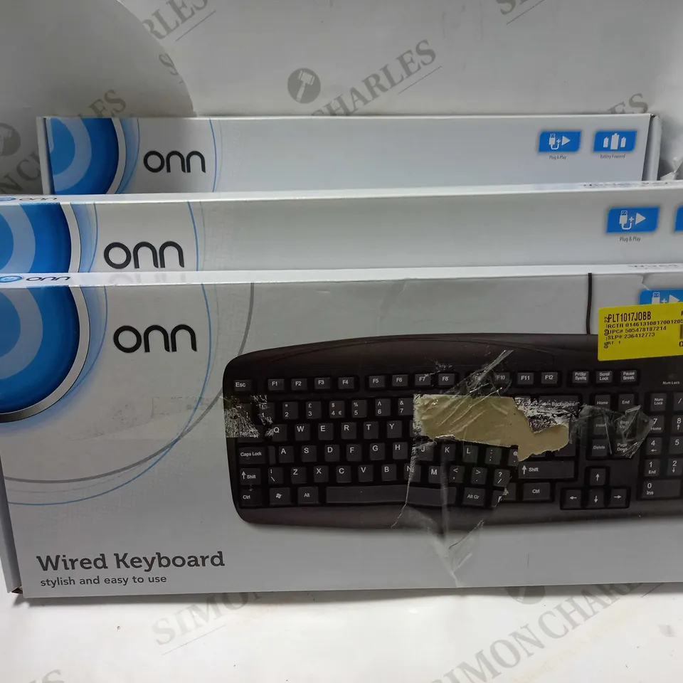 LOT OF 5 ASSORTED ONN KEYBOARDS