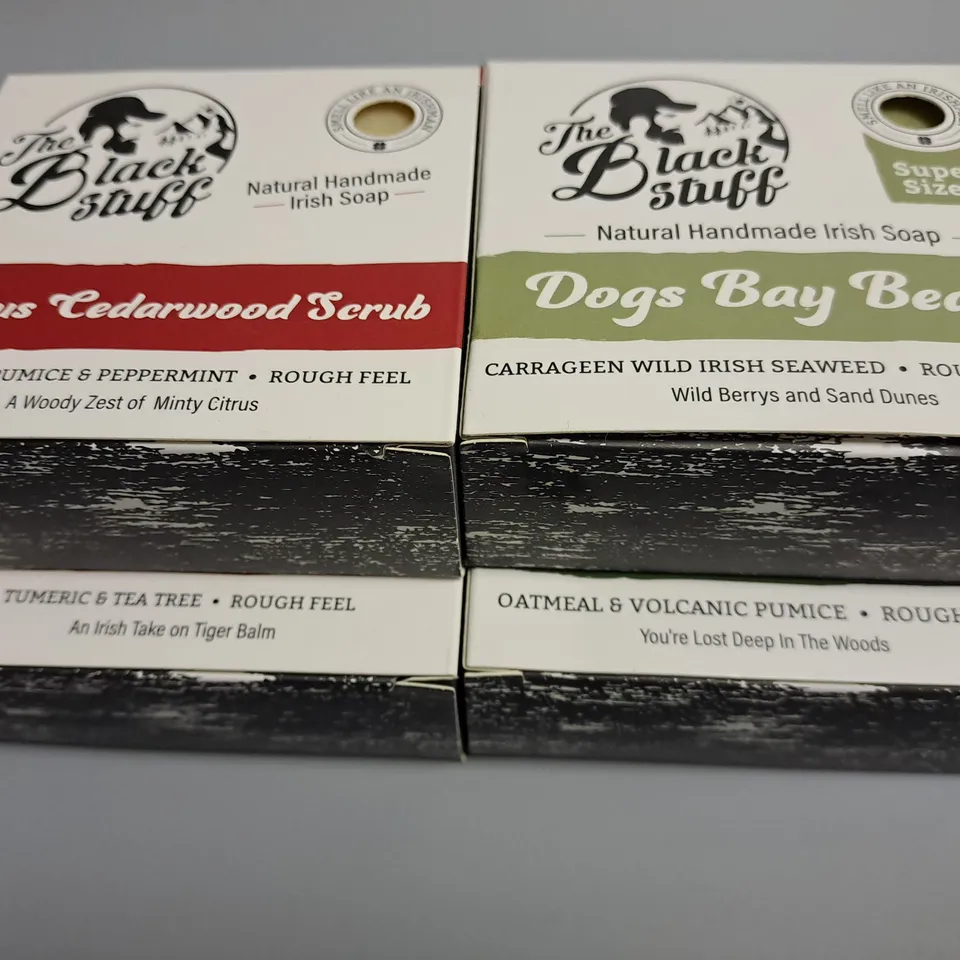 LOT OF 4 ASSORTED THE BLACK STUFF HANDMADE IRISH SOAPS