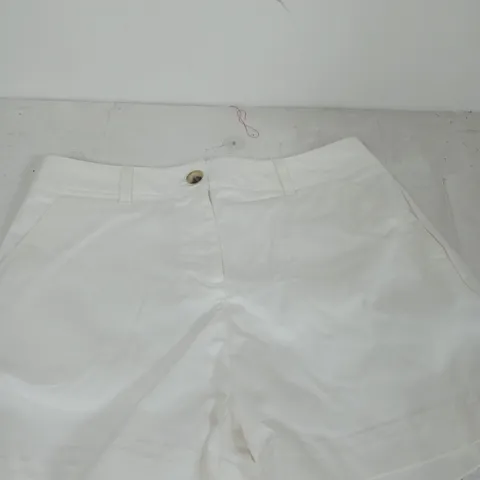 HOBBS LONDON WHITE TAILORED SHORTS, UK 12