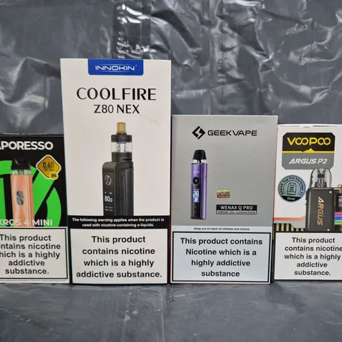 BOX OF APPROXIMATELY 20 ASSORTED VAPING ITEMS AND PRODUCTS TO INCLUDE VAPORESSO, VOOPOO, ETC