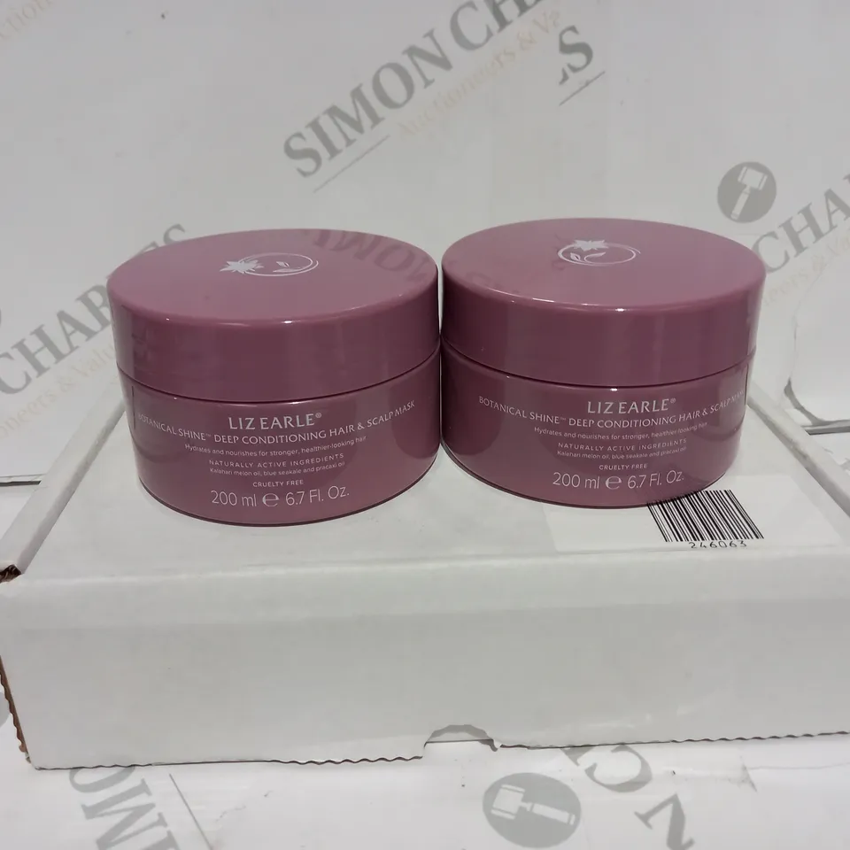 BOX OF 2 X BOTANICAL SHINE DEEP CONDITIONING HAIR & SCALP MASK 200ML