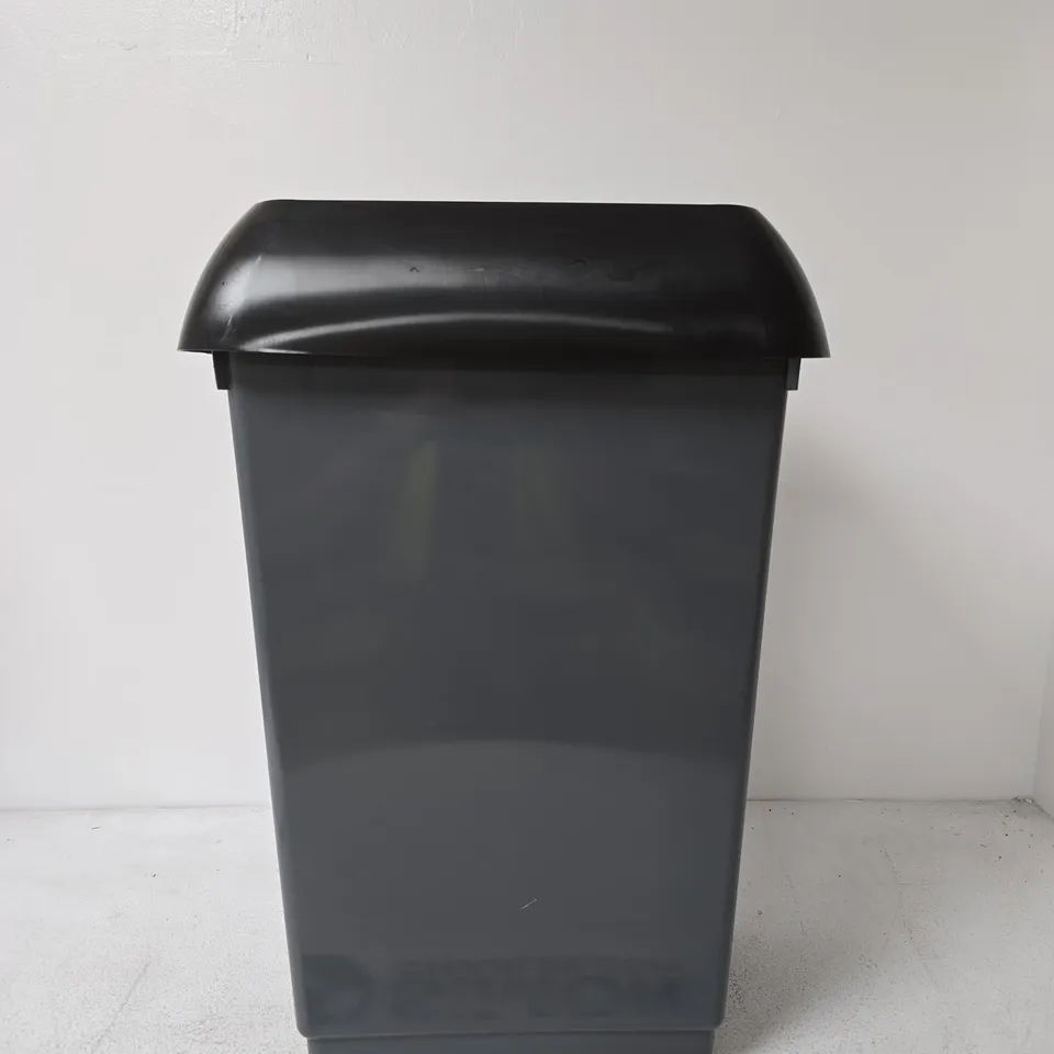 50L RECYCLING BIN WITH BLACK LID AND WASTE STICKER
