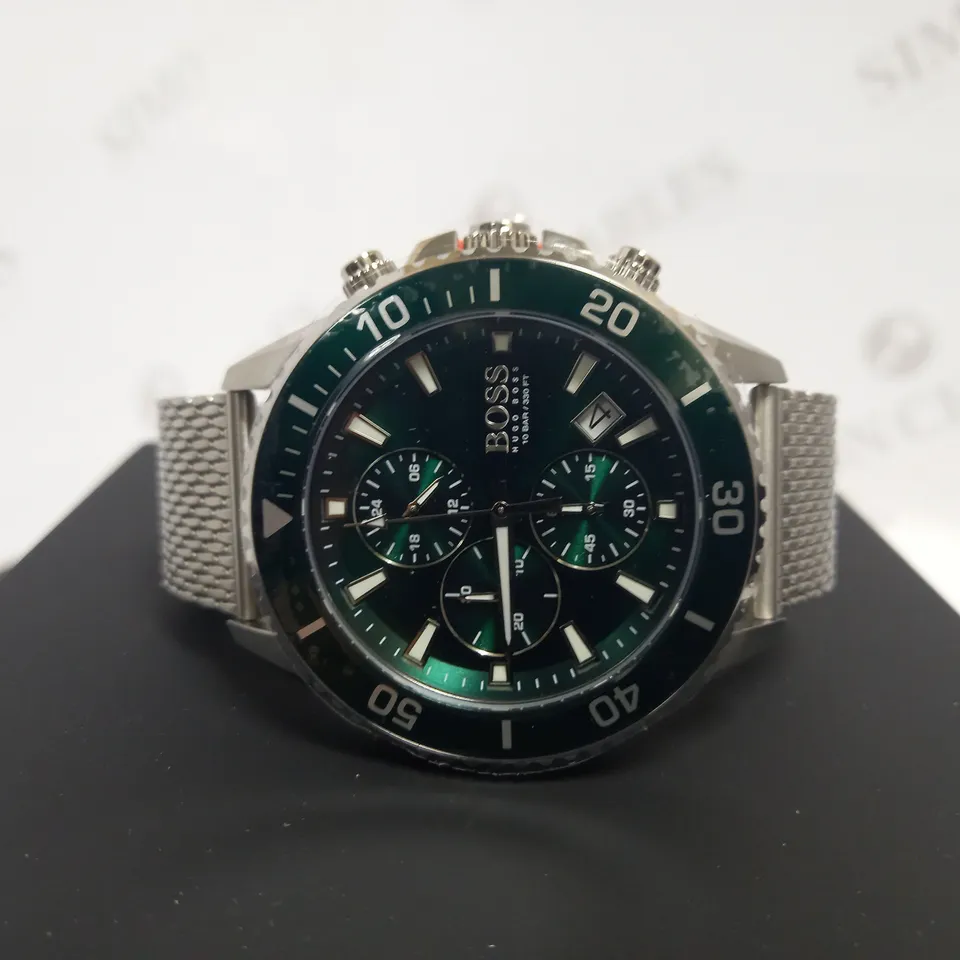 BOSS ADMIRAL GREEN CHRONOGRAPH WATCH RRP £329