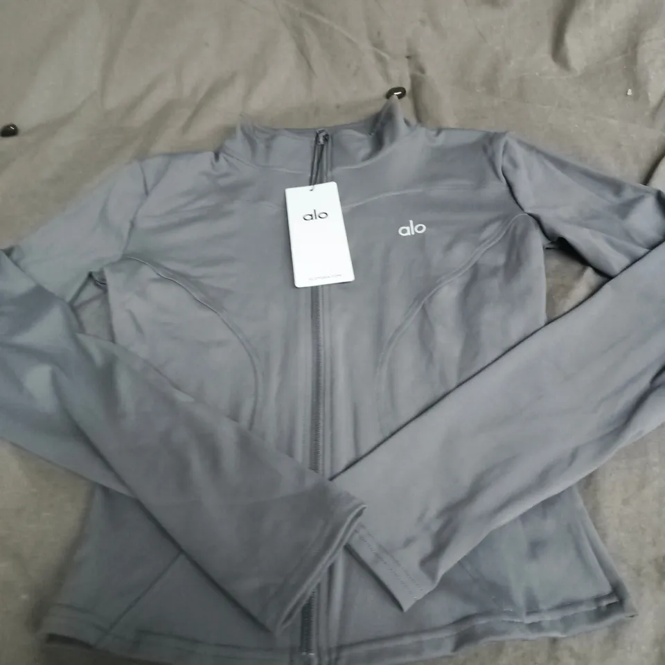 ALO YOGA JACKET – GREY ZIP-UP - SIZE UNSPECIFIED
