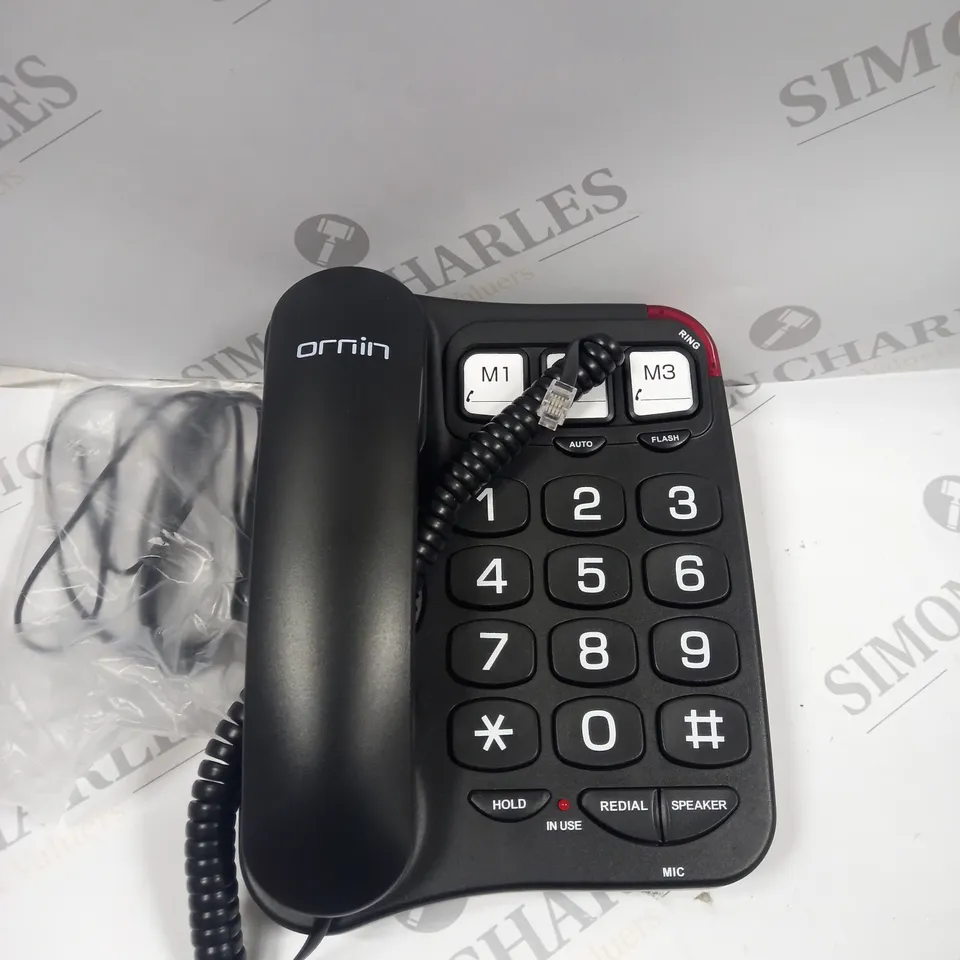 ORNIN STATIONARY TELEPHONE BLACK