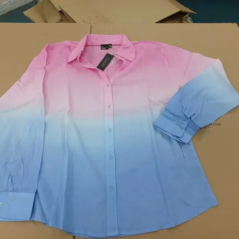 LOT OF APPROXIATELY 35 BRAND NEW DESTELLO PINK & BLUE OMBRE SHIRTS  - L/XL