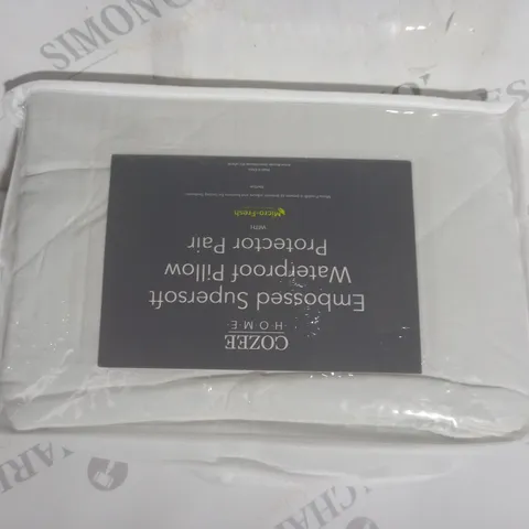 BOXED SUPERSOFT BY COZEE HOME SET OF 2 WATERPROOF PILLOW PROTECTORS