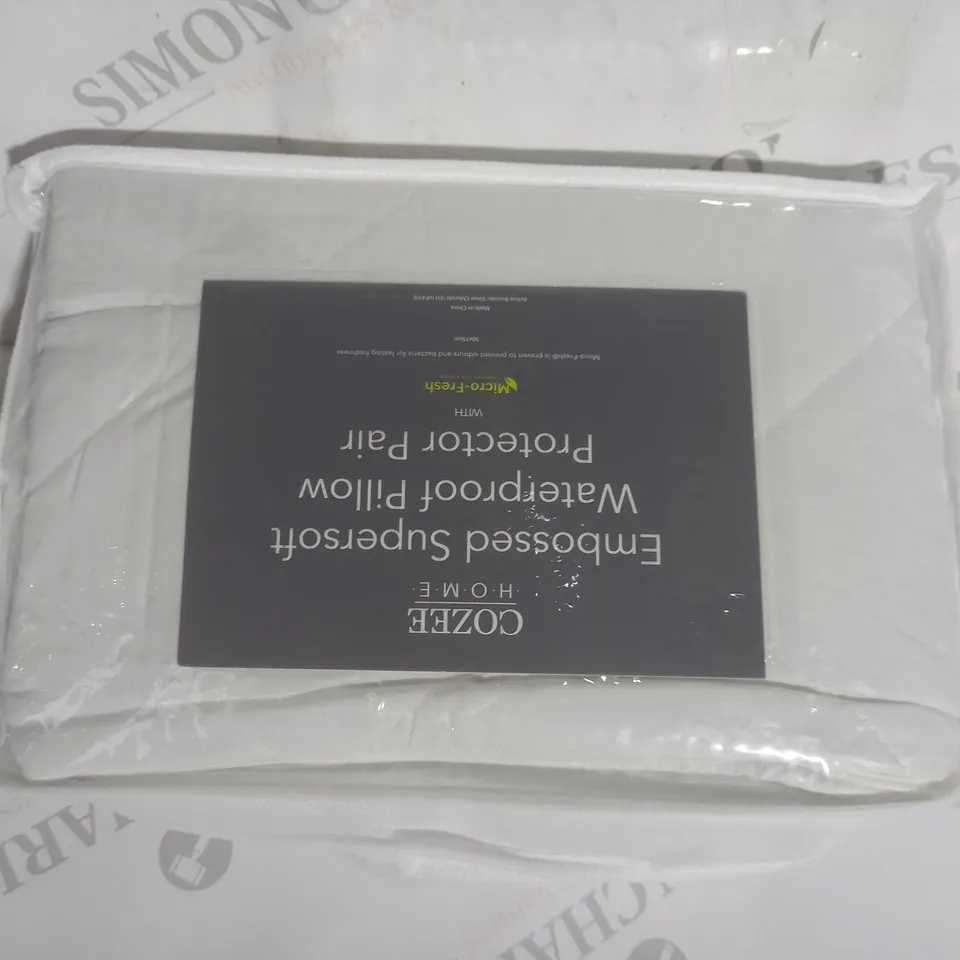 BOXED SUPERSOFT BY COZEE HOME SET OF 2 WATERPROOF PILLOW PROTECTORS