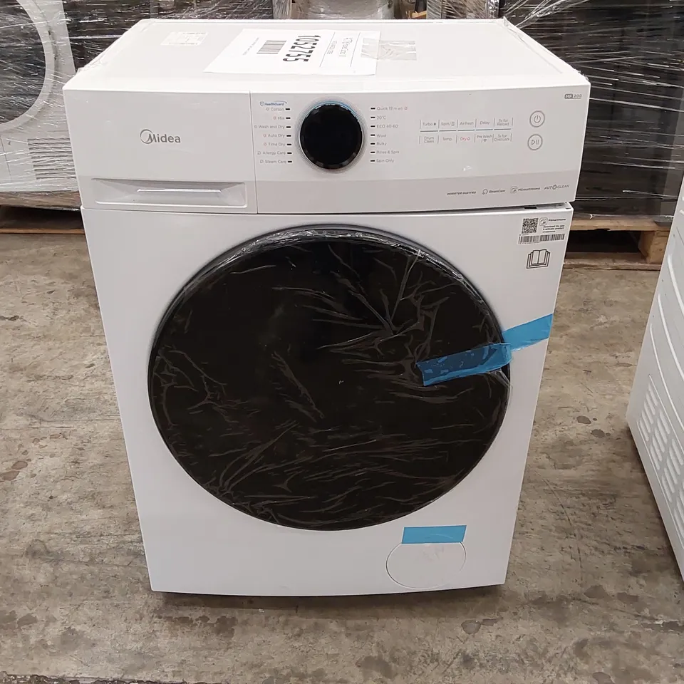 MIDEA MF20ED80WB FREESTANDING WASHER DRYER, BLDC MOTOR, BRIGHT LED DISPLAY LUNAR DIAL, HEALTH GUARD, STEAM, 1400RPM, 8KG/6KG LOAD, APP CONTROL, WHITE [ENERGY CLASS A]