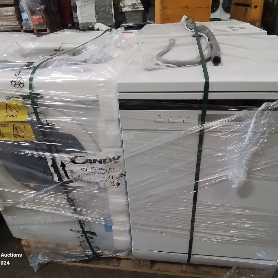 PALLET OF APPROXIMATELY 4 UNPROCESSED RAW RETURN WHITE GOODS TO INCLUDE;