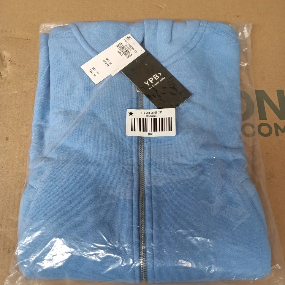 BAGGED YPB ON THE GO 6AM FULL-ZIP HOODIE IN BLUE - SMALL