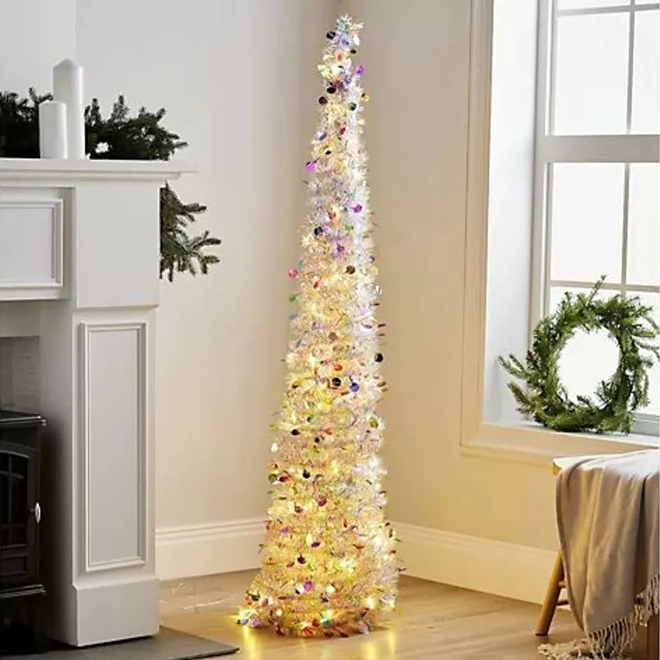 HOME REFLECTIONS POP UP 5FT TINSEL TREE