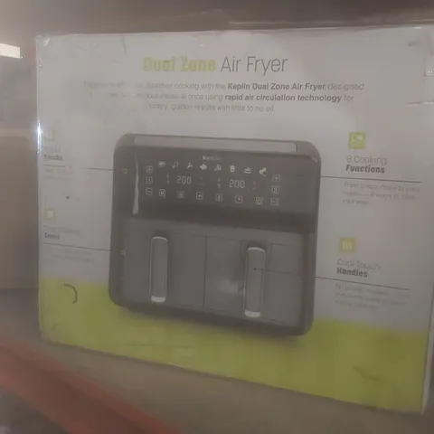 BOXED KEPLIN 9 LITRE AIR FRYER WITH DUAL COOKING ZONES 