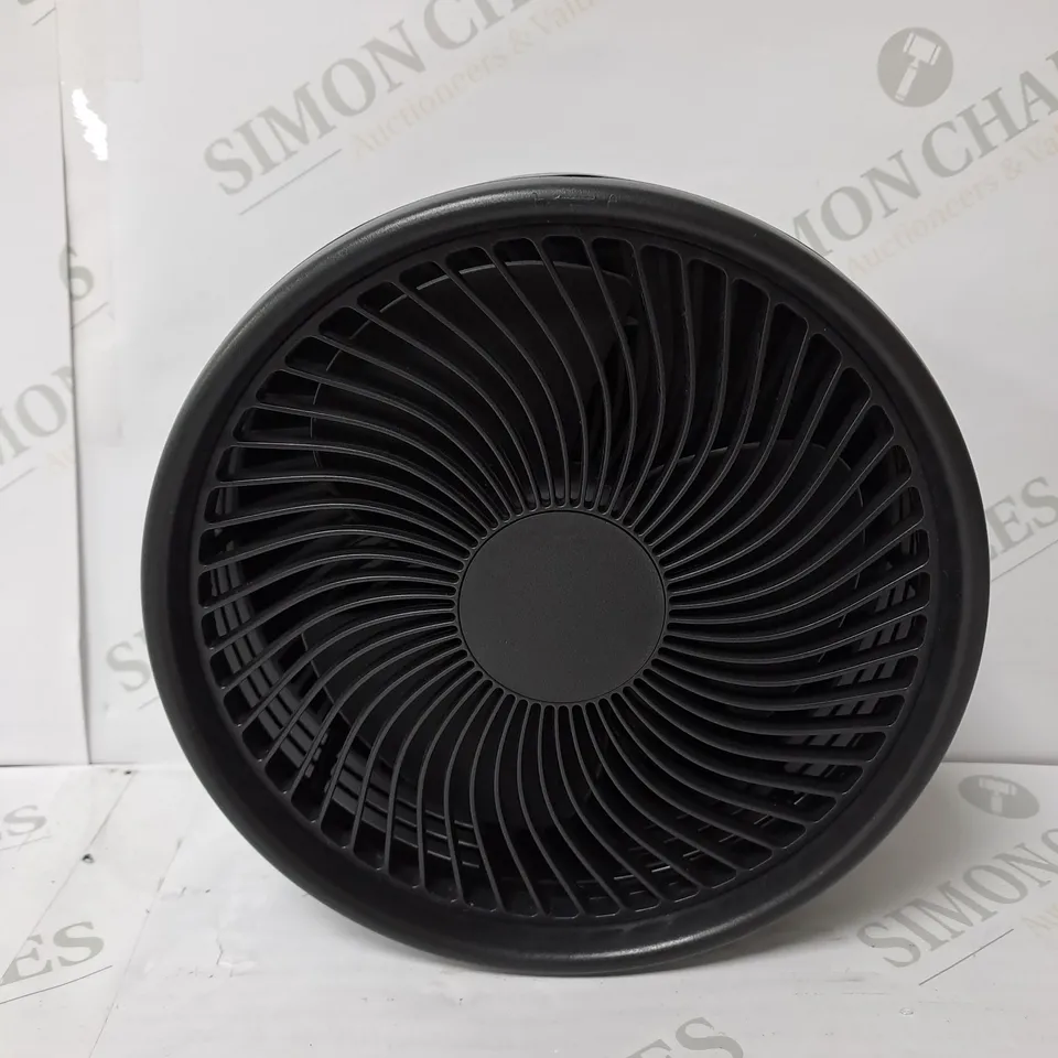 BOXED BELL & HOWELL RECHARGEABLE EXTENDABLE DESK & FLOOR FAN, BLACK