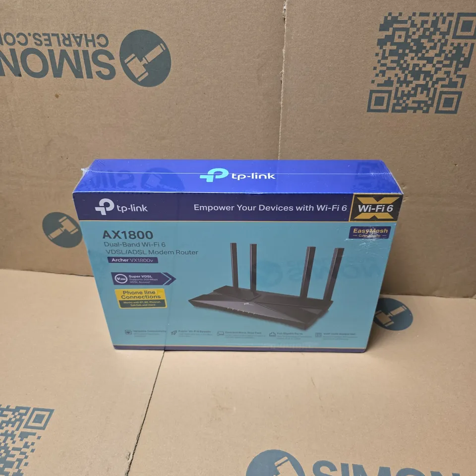 BOXED AND SEALED TP-LINK AX1800 DUAL-BAND WI-FI 6 VDSL/ADSL MODEM ROUTER