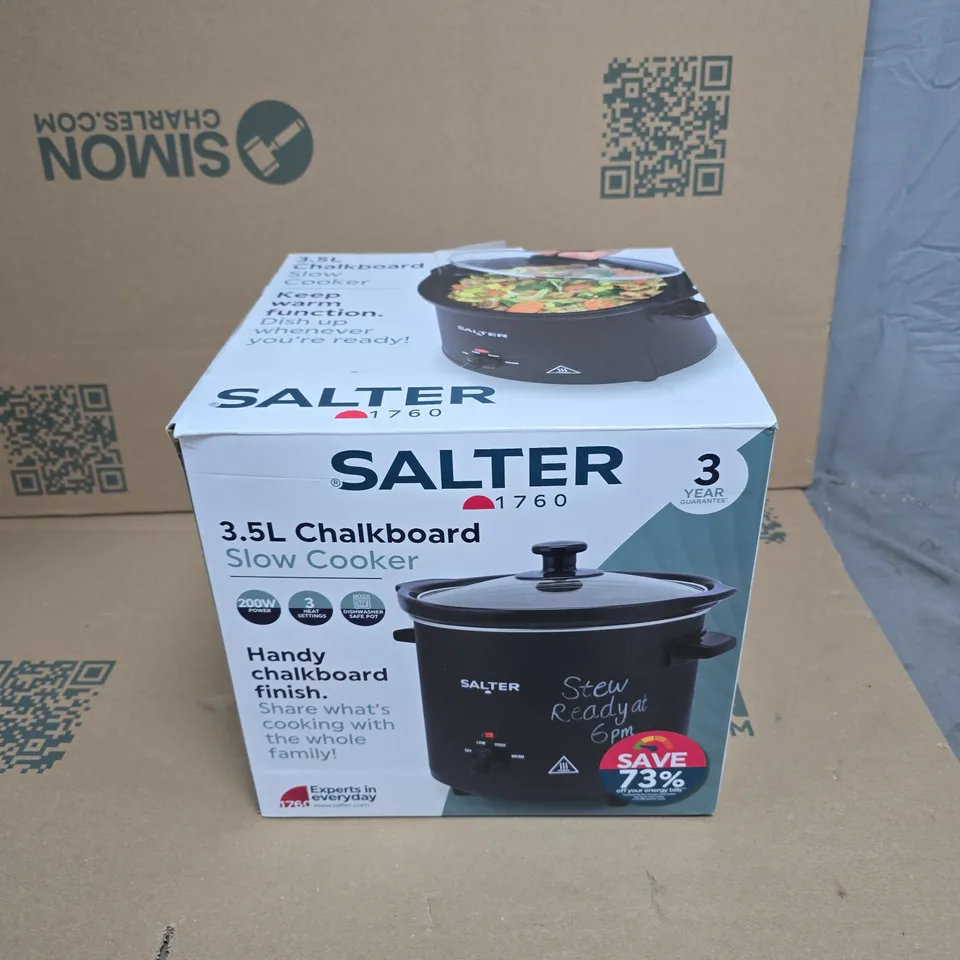 SALTER 3.5L CHALKBOARD SLOW COOKER – BOXED (1760)