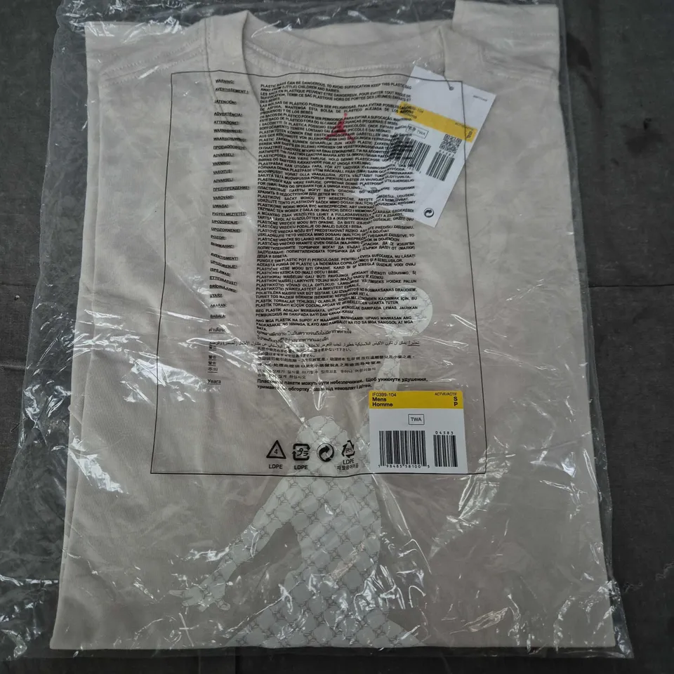 BAGGED NIKE JORDAN LOGO TEE IN CREAM - SMALL